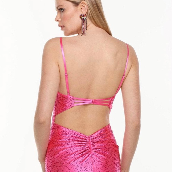 Alyce Paris Formal Dress in Shock Pink - Picture 4 of 6